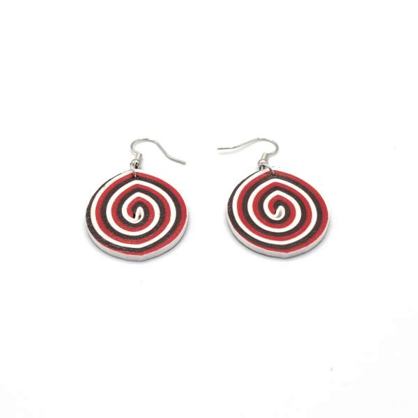 Drop - Swirl - Red Brown